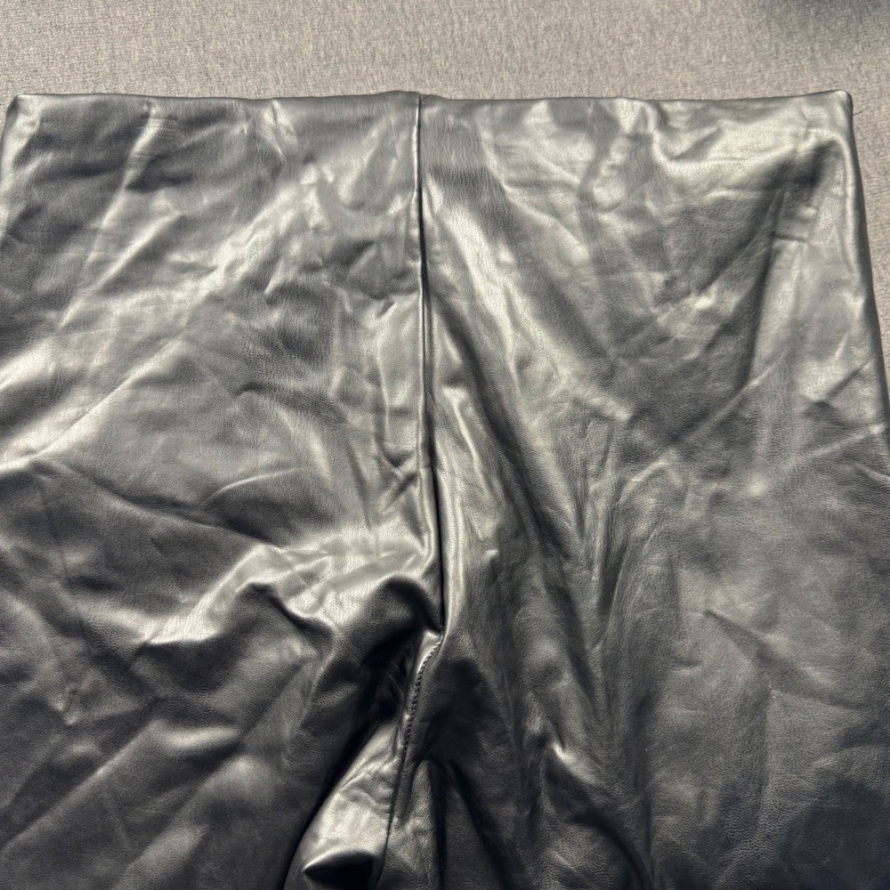 Joie Black Faux Leather Leggings High Rise Tapered Slim Fit Womens XL